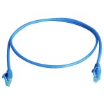 Telegärtner 100008333 RJ45 síťové kabely, propojovací kabely 2.0 m modrá samozhášecí, S průchodkou chránící proti zlomení 1 ks