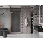 MEXEN/S - Velar L posuvné sprchové dveře 110, transparent, měď kartáčovaná 871-110-003-01-65