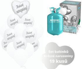 Helium set - bílé balónky KRÁSNÉ NAROZENINY - Balonky.cz Helium set - bílé balónky KRÁSNÉ NAROZENINY - Balonky.cz
