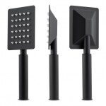 Erga Dual, podomítková sprchová souprava s dešťovou hlavicí 30x30 cm, i-BOX instalační systém, černá matná, ERG-YKA-BP.DUAL30-BLK
