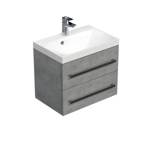 Koupelnová skříňka s umyvadlem SAT Cube Way 60x53x40 cm beton CUBE260ZBE CUBE260ZBE