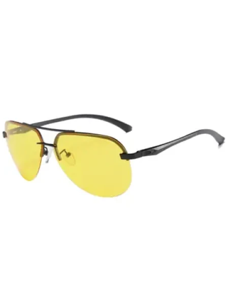 VeyRey Pánské pilotky polarizační pánské sluneční brýle polarizační Armero žlutá skla