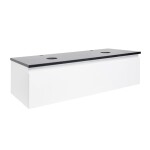 Koupelnová skříňka s kamennou krycí deskou SAT B-WAY 119x30x45 cm bílá lesk BWAY120WTK BWAY120WTK