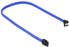 Sharkoon SATA III modrá / Kabel / Úhlový 90° / 30 cm (4044951016488)
