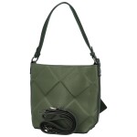 Trendy dámská koženková kabelka na rameno Faina, tmavě zelená
