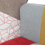 Křeslo ušák, vícebarevná, látka, AK-305B PW2