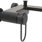 Vanová baterie SAT Fusion bez sprchového setu 150 mm matná černá SATBSFU222KPCC SATBSFU222KPCC
