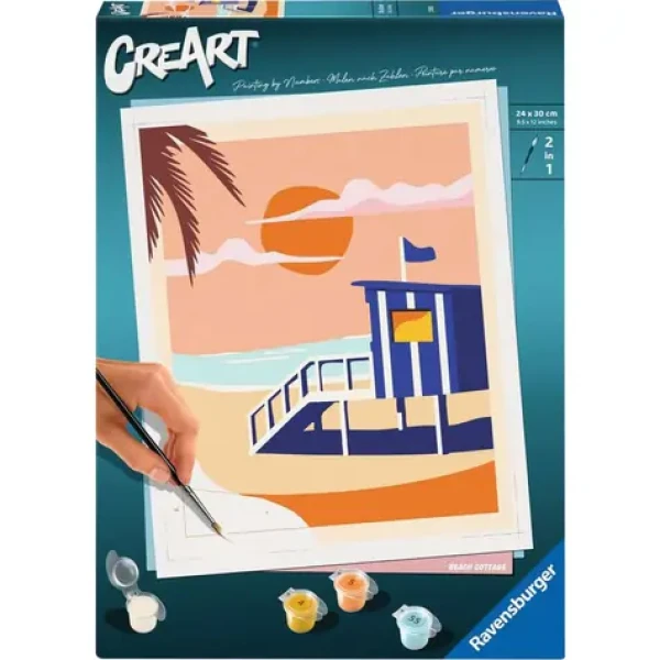 Ravensburger CreArt Pláž – Chatka – malování podle čísel