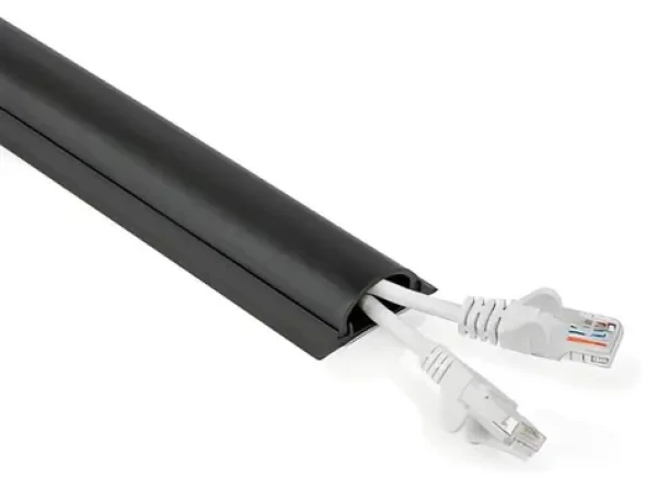 Nedis Kabelový organizér černá / Organizér kabelů / PVC / Max. O kabelu 16 mm / 1 ks (CMDT4516BK1000)