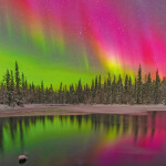 Nástěnný poznámkový kalendář 2026 NOTIQUE - Polární záře, 30 x 30 cm - BEZ ČEŠTINY