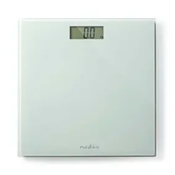 Nedis Osobní váha bílá / Digitální / Tvrzené sklo / nosnost: 150 kg (PESC500WT)