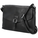 Trendy dámská koženková crossbody kabelka Derika, černá