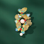 Luxusní brož s modrými motýly Yvette, Modrá