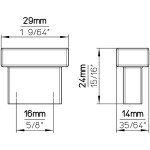 Siro Nábytková knopka 1595 nikl broušený (S12422)