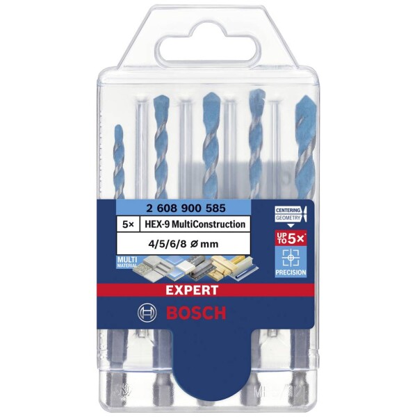 Bosch Accessories EXPERT MultiConstruction HEX-9 2608900585 sada víceúčelového vrtáku 5dílná 4 mm, 5 mm, 6 mm, 8 mm šestihran 5 ks