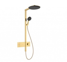 HANSGROHE - Raindance Alive S Sprchový set s termostatem, průměr 30 cm, 3 proudy, EcoSmart, leštěný vzhled zlata 24583990