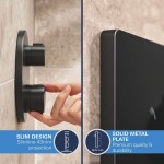 GROHE - Sprchový set s termostatem pod omítku, s tělesem, 25x25 cm, 2 proudy, matná černá 348822430