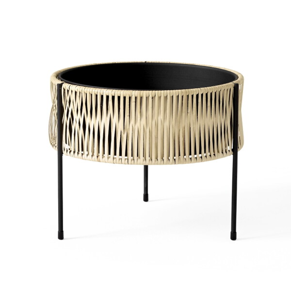 Audo Copenhagen Květináč Umanoff 32,5 cm, černá barva, přírodní barva, kov