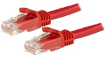 StarTech CAT6 Snagless červená / Síťový kabel / 1,5 m / RJ-45 / PoE / 24 AWG (N6PATC150CMRD)