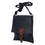 Elegantní koženková crossbody kabelka Livia, modrá