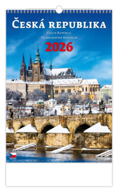 Nástěnný kalendář 2026 Helma - Česká republika, 31,5 x 45 cm