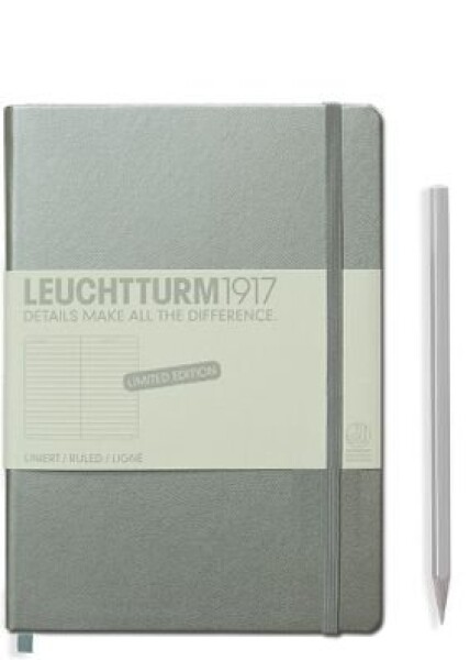 LEUCHTTURM1917 Notebook medium (A5), lined, silver 346656