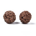 Přírodní rudraksha korálek - ∅ 6 - 8 mm - 1 ks