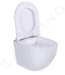 Kielle - Gaia Závěsné WC se sedátkem SoftClose, Rimless, bílá 30115000