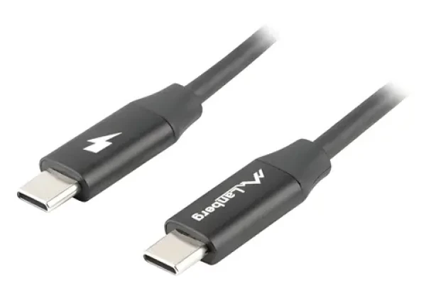 Lanberg Kabel USB-C na USB-C černá / Datový a nabíjecí kabel / USB 2.0 / 1,8 m / QC 4.0 (CA-CMCM-40CU-0018-BK)