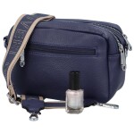 Jednoduchá malá dámská koženková crossbody Abalo, tmavě modrá