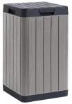 TOOMAX RIO GARDEN zahradní plastový koš 80 L - světle šedá a grafit