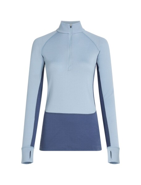 ICEBREAKER Wmns Merino 260 ZoneKnit LS Half Zip, Dawn/Zincblue/Cb (vzorek) velikost: S