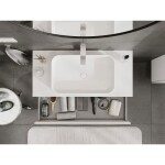 MEXEN/S - Orio koupelnová skříňka pod umyvadlo 100 cm s deskou, 1 šuplík, bílá mat 91A10-10023-1-BFC01