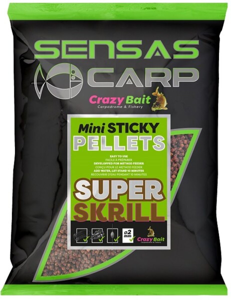 Sensas Pelety Mini Sticky Pellets Super Krill 700g (44784)