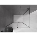 MEXEN/S - Velar L sprchový kout, posuvné dveře 110 x 70, dekor, grafit metal 871-110-070-33-95