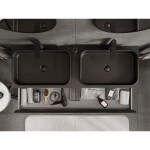 MEXEN/S - Rivel koupelnová skříňka pod umyvadlo 140 cm s deskou, 1 šuplík, reliéf , černá mat 91A20-14023-1-BFC71