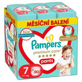 Plenkové Kalhotky Pampers Premium Care Velikost 7, 80, Kusů 17kg+