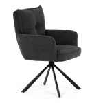 Jídelní židle, šedá, manšestrová látka, HC-X1128 GREY2