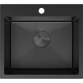 MEXEN - Solix ocelový dřez 1-bowl 500 x 450 mm, černá HC 6402501000-70HC