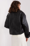 Černá dámská zimní bunda z ekokůže
