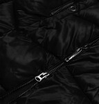 Černá dámská metalická zimní bunda (B8072-1) odstíny černé XL (42)
