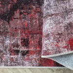 DumDekorace Moderní koberec do obývacího pokoje červeno-černý - URBAN ART Šířka: 60 cm | Délka: 100 cm