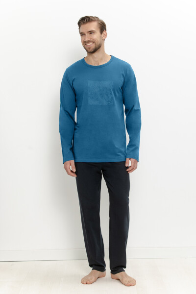 Pyžamo Taro 3672 Rafael, dlouhé rukávy, velikosti M–2XL, Z26 modrá S