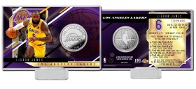 Highland Mint Mince Los Angeles Lakers NBA LeBron James Player Silver Mint Coin Card