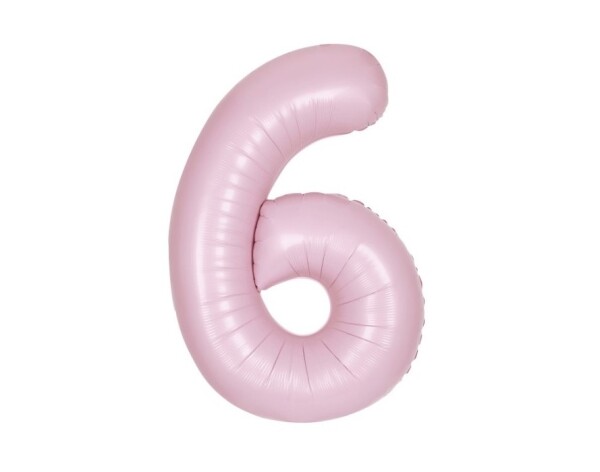 Balónek narozeniny číslo 6 světle růžové 86 cm Balónek narozeniny číslo 6 světle růžové 86 cm