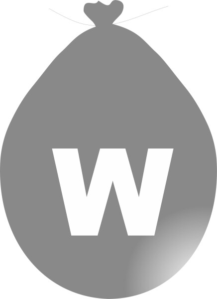 Balónek písmeno W stříbrné balonky.cz Balónek písmeno W stříbrné balonky.cz