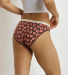 Dámské bavlněné kalhotky 3 ks DIM LES POCKETS COTTON SLIP 3x - DIM - tmavě hnědá M