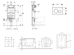 GEBERIT - Kombifix Set předstěnové instalace, klozetu Arkas I a sedátka softclose, tlačítko Sigma20, nerez SANI15CA6112