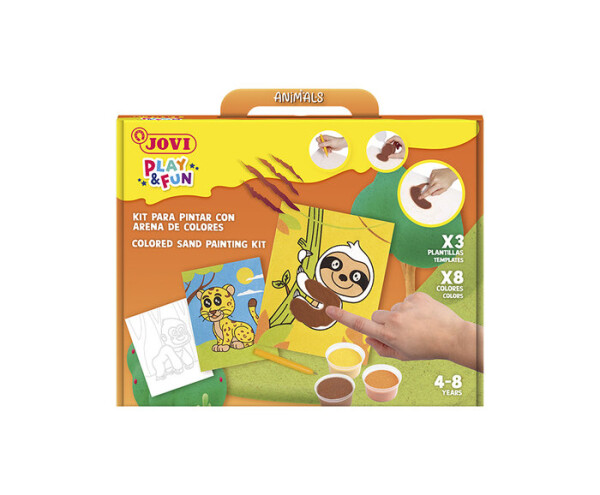 JOVI PLAY&FUN sada na malování pískem 12ks - Animals