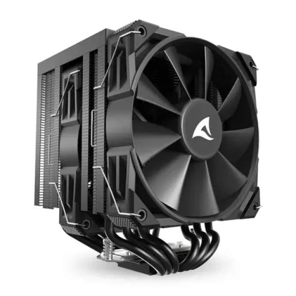 Sharkoon A60 černá / 2x 120mm / 260W TDP / 1800 RPM @ 30 dB / AMD + Intel (4044951042043)